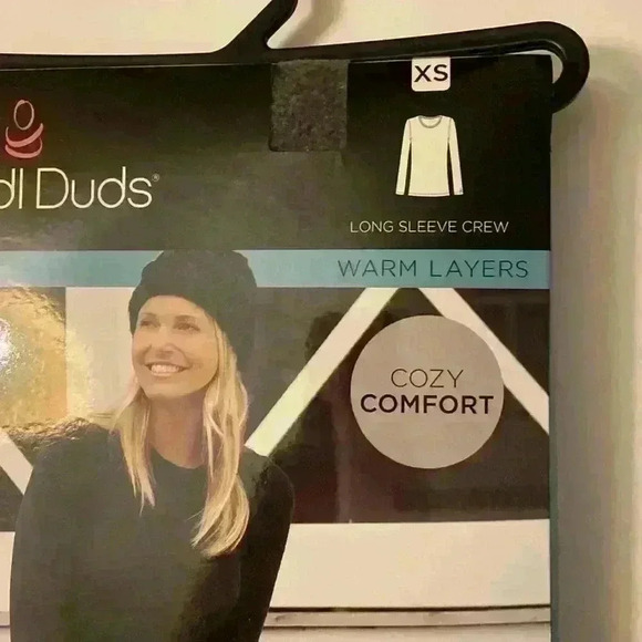 Cuddl Duds Woman’s Fleecewear With Stretch Long Sleeve Crew Grey XS NWT - Picture 2 of 4